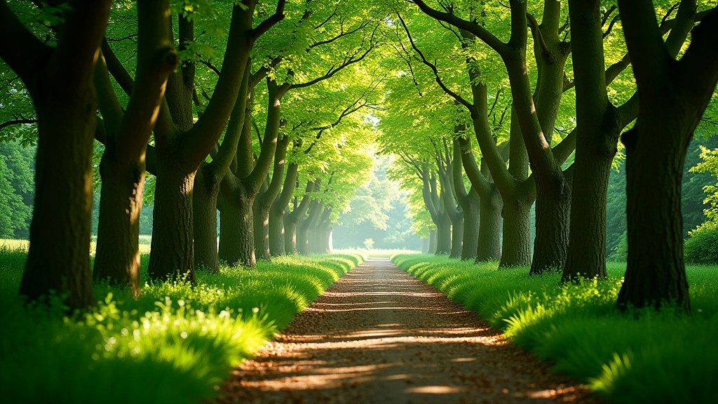 Forest canopy with health and wellness concept