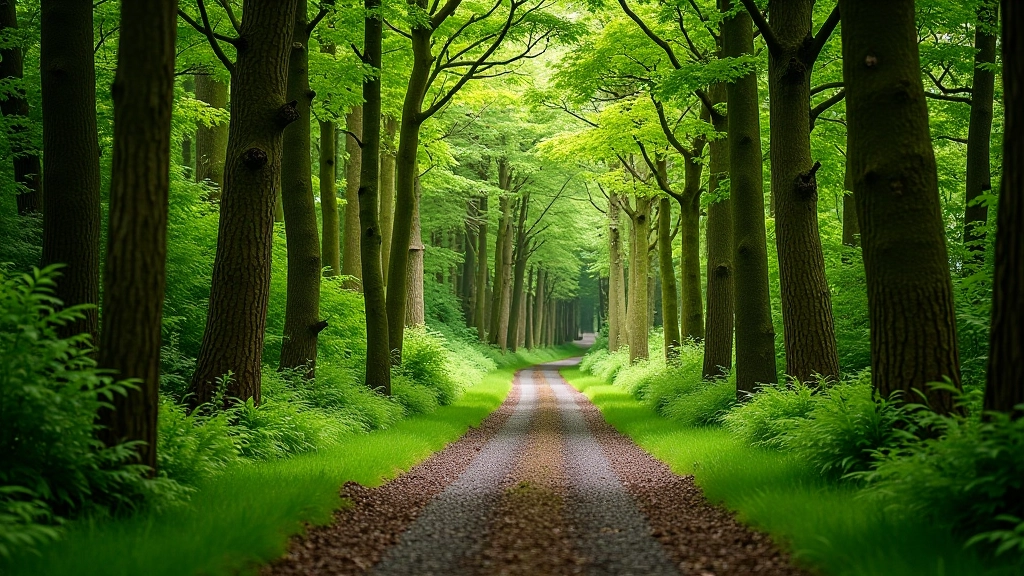 Reenadinna yew wood forest path with multiple trail options visible