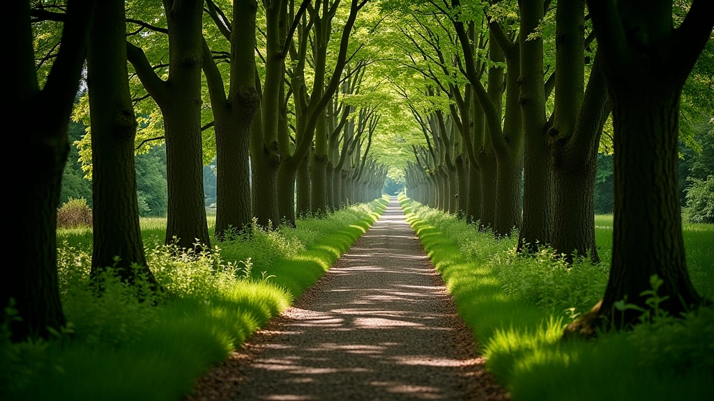 Reenadinna yew woodland walking trail with shade paths